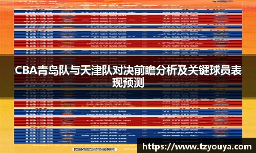 CBA青岛队与天津队对决前瞻分析及关键球员表现预测
